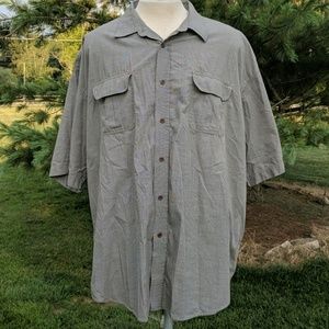 BASIC EDITIONS Button-Up w/pockets Shirt Men 4XL